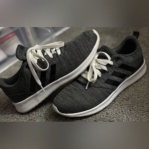 Adidas Charcoal and White Running Shoes